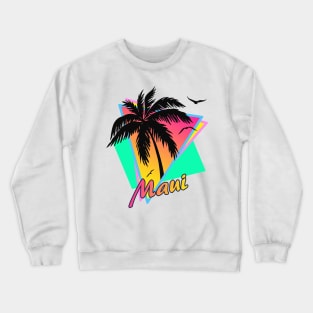 Maui Cool 80s Sunset Crewneck Sweatshirt